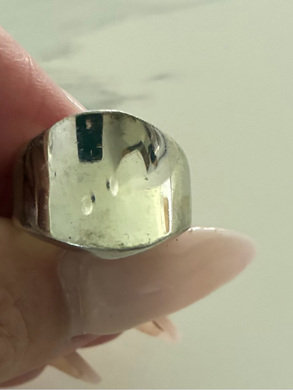Sterling Silver Polished Signet Ring - Silver